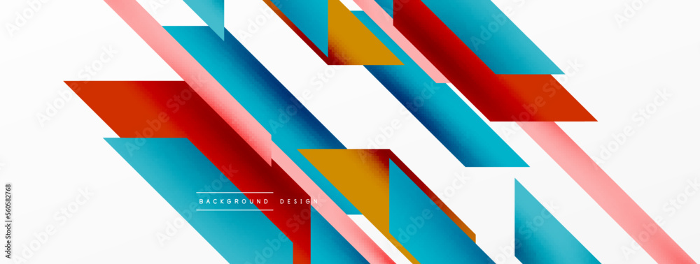 Minimal geometric abstract background. Dynamic 3d lines composition. Trendy techno business template for wallpaper, banner, background or landing Minimal geometric abstract background. Dynamic 3d lines composition. Trendy techno business template for wallpaper, banner, background or landing
