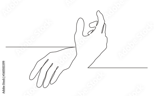 continuous line drawing two hands touching each other - PNG image with transparent background