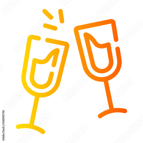 cheers gradient icon