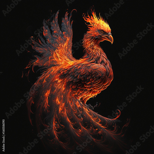 bird portrait with fire element © Ydhimas