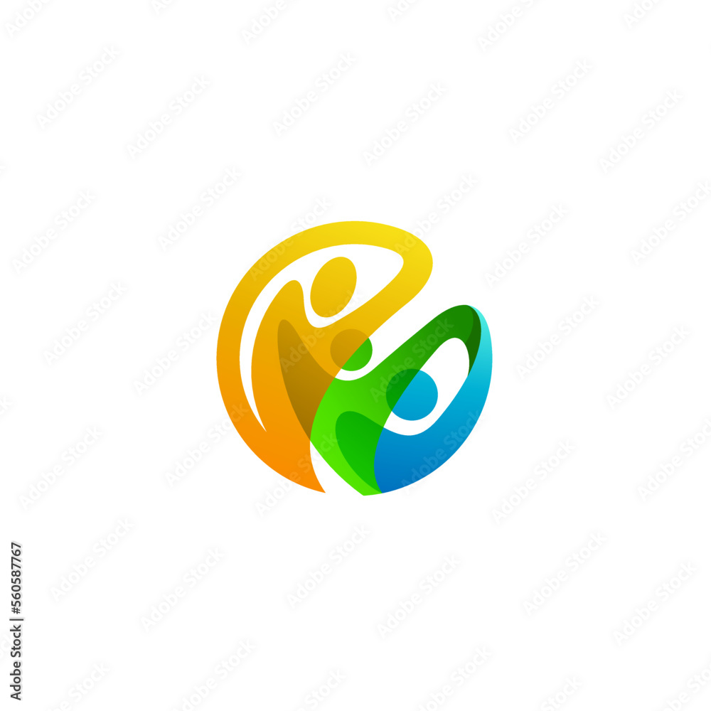 Charity logo and community design template, social