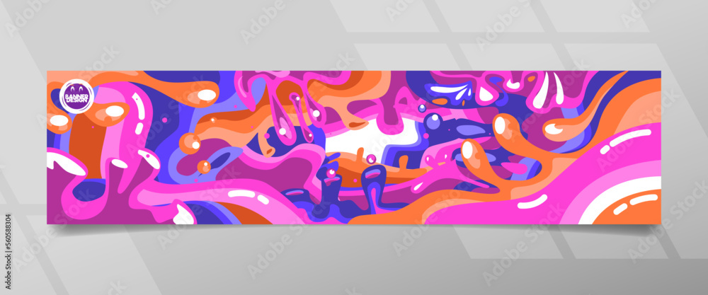 Abstract Coral Concept Banner Design