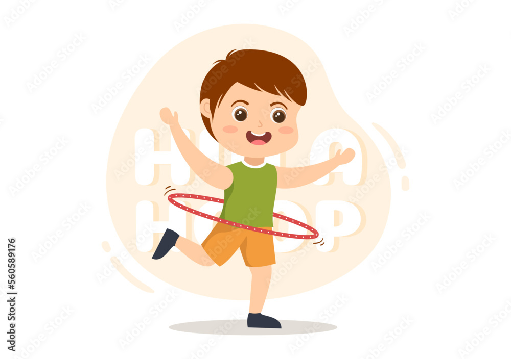 Hula Hoop Illustration with Kids Exercising Playing Hula Hoops and Fitness Training in Sports Activity Flat Cartoon Hand Drawn Templates Hula Hoop Illustration with Kids Exercising Playing Hula Hoops and Fitness Training in Sports Activity Flat Cartoon Hand Drawn Templates