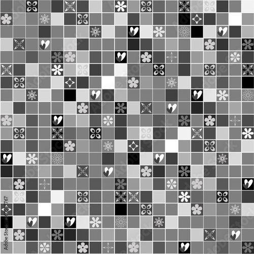 abstract dark square pixel mosaic background