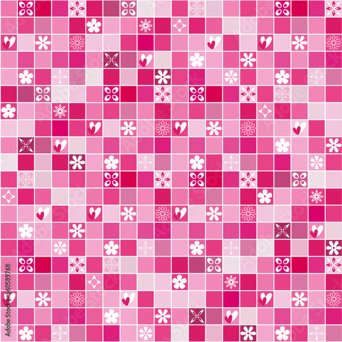 abstract pink square pixel mosaic background
