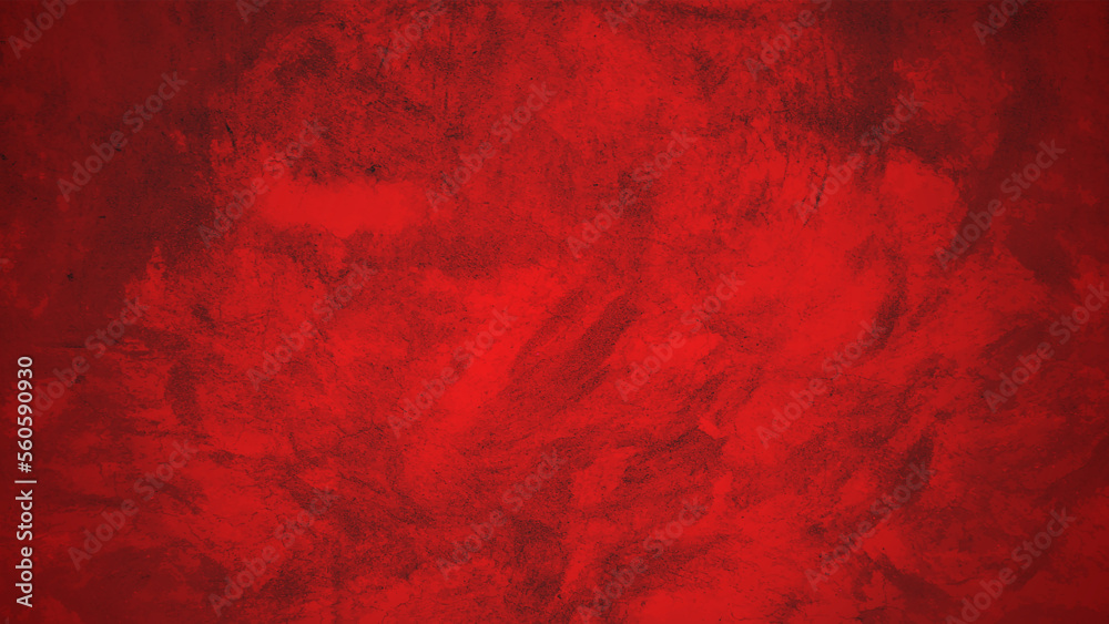 Watercolor red and light effect texture, background. Red scratch cement wall.  Vector Illustration
