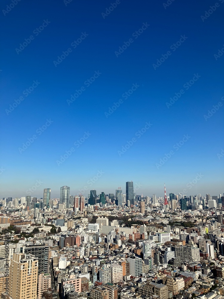 Tokyo aerial sky view from Ebisu, you can find Shinjuku and Shibuya area, and Tokyo tower. Business central town in Tokyo, Japan. Tokyo aerial sky view from Ebisu, you can find Shinjuku and Shibuya area, and Tokyo tower. Business central town in Tokyo, Japan.