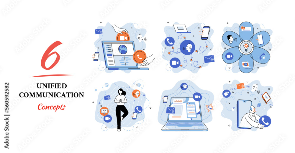 Unified communication metaphor. Social media creative idea. Online social network. Business interaction applications. Marketing time. Mobile computer gadgets for cooperations and information exchange Unified communication metaphor. Social media creative idea. Online social network. Business interaction applications. Marketing time. Mobile computer gadgets for cooperations and information exchange