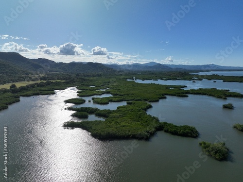 Tropical islands and mangrove in the Golfo de Nicoya  Isla Venado  in the Pacific coast of Costa Rica