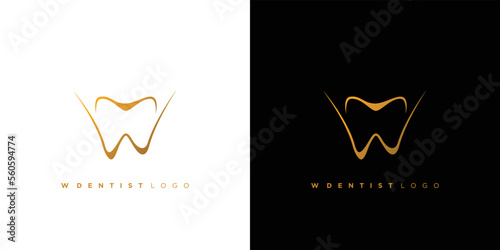 W letter tooth logo design is unique and attractive