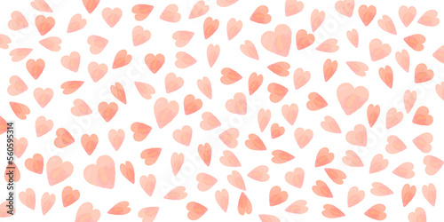 Wallpaper Mural パステル調のハートの背景のベクターイラスト Torontodigital.ca