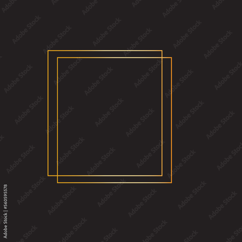 golden frame simple vector eps