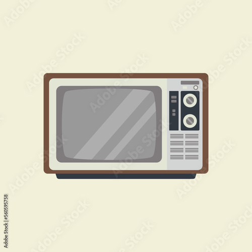 vintage classic television flat design vector illustration. retro tv design. oldies electronic