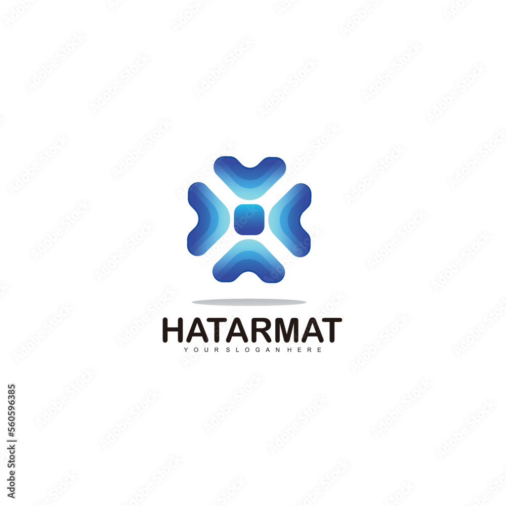 Fototapeta premium letter v group design gradient color logo illustration