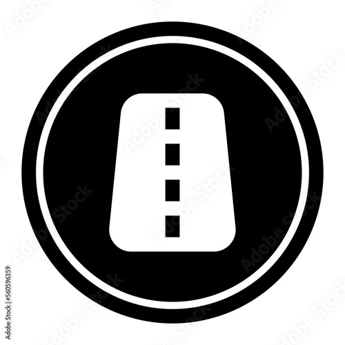 Road circular glyph icon