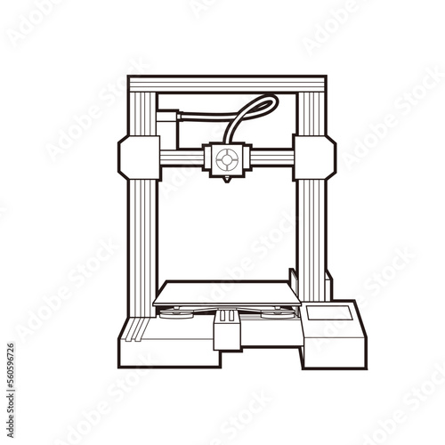 3Dプリンターのイラスト