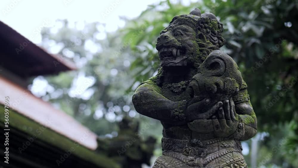 statue of an evil monkey in the forest statue of an evil monkey in the forest