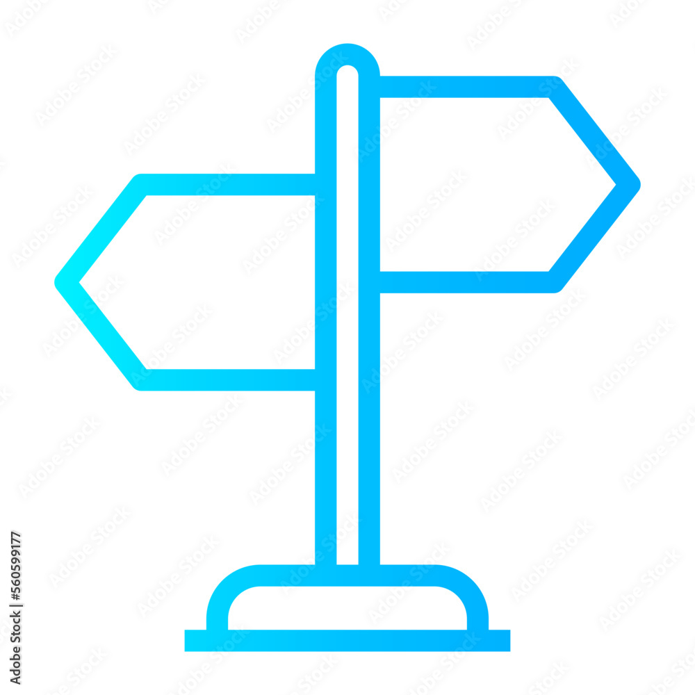 Road Sign gradient icon Road Sign gradient icon