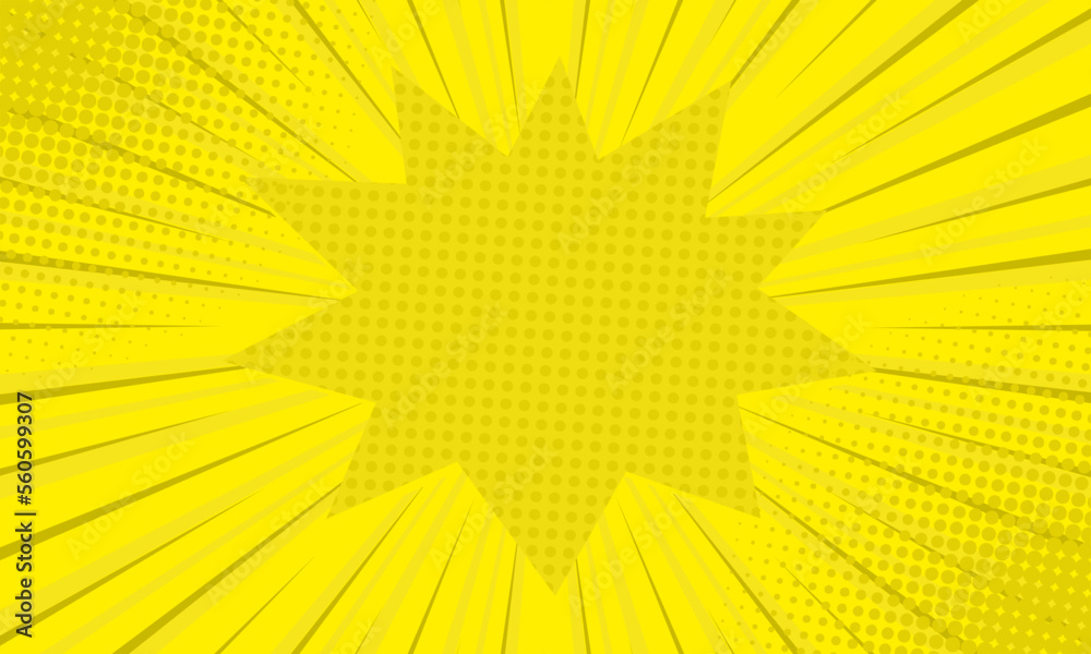 Vector Comic Book yellow Background. Comic Book and Background