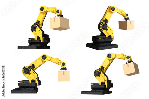 Robotic arm on transparent background  PNG file