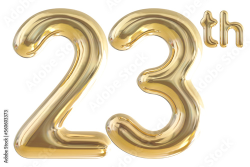 23th anniversary numbers gold celebrate with generative AI