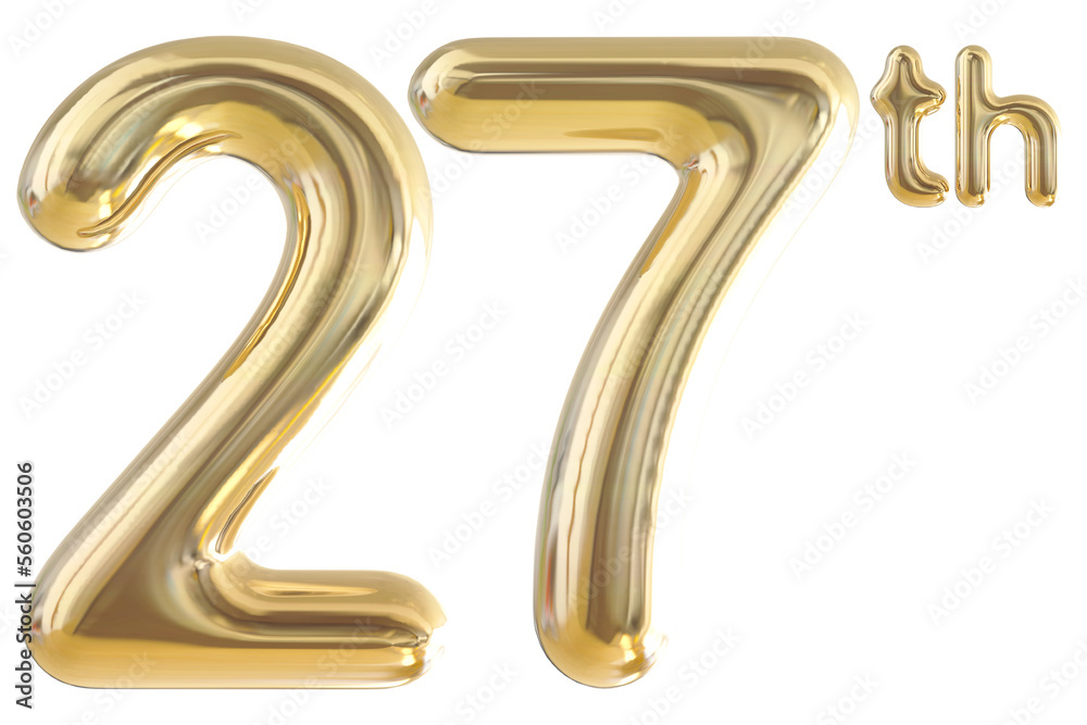 27th anniversary numbers gold celebrate with generative AI 27th anniversary numbers gold celebrate with generative AI