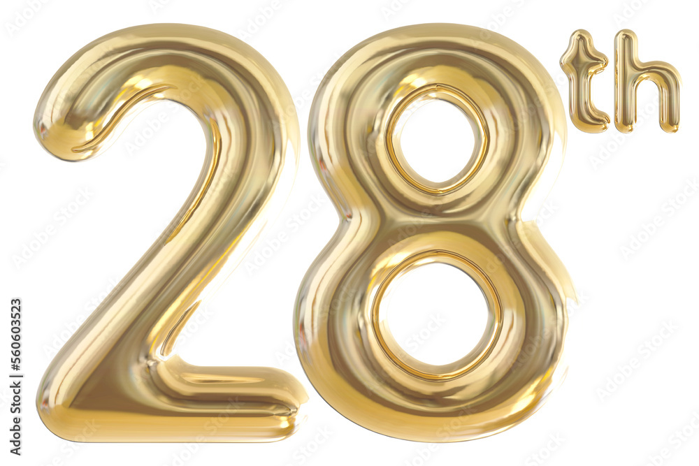 28th anniversary numbers gold celebrate with generative AI 28th anniversary numbers gold celebrate with generative AI