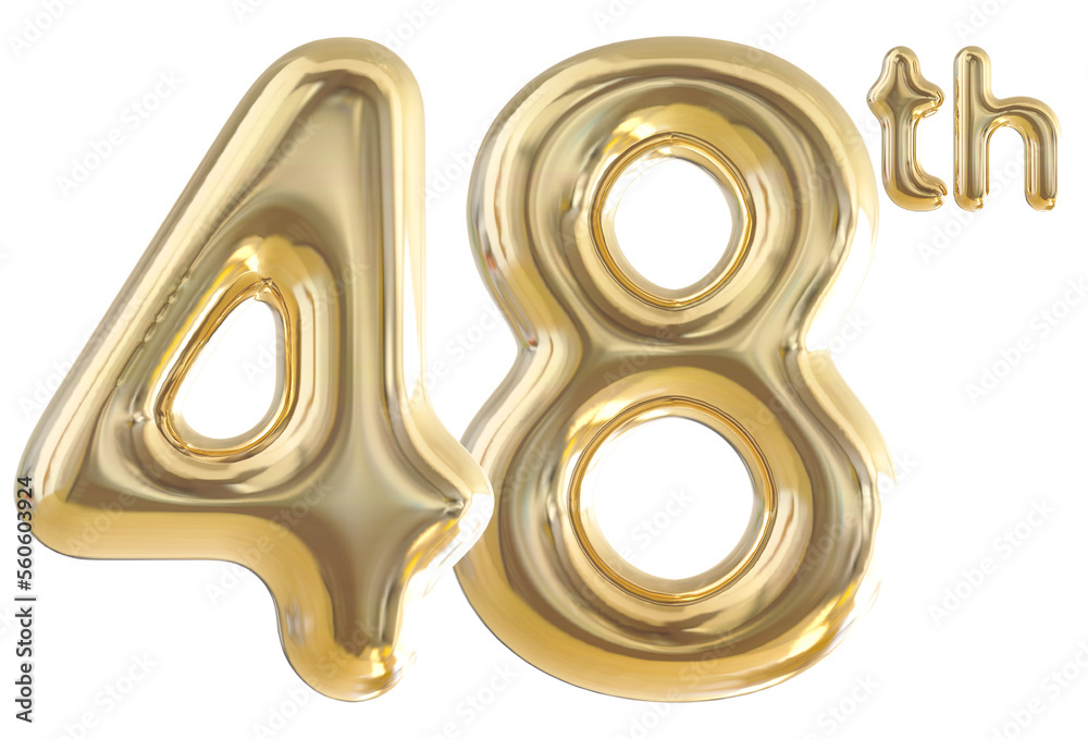 48th anniversary numbers gold celebrate with generative AI 48th anniversary numbers gold celebrate with generative AI