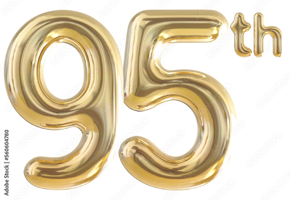 95th anniversary numbers gold celebrate with generative AI 95th anniversary numbers gold celebrate with generative AI