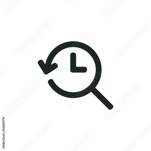 Search history icon isolated on white background