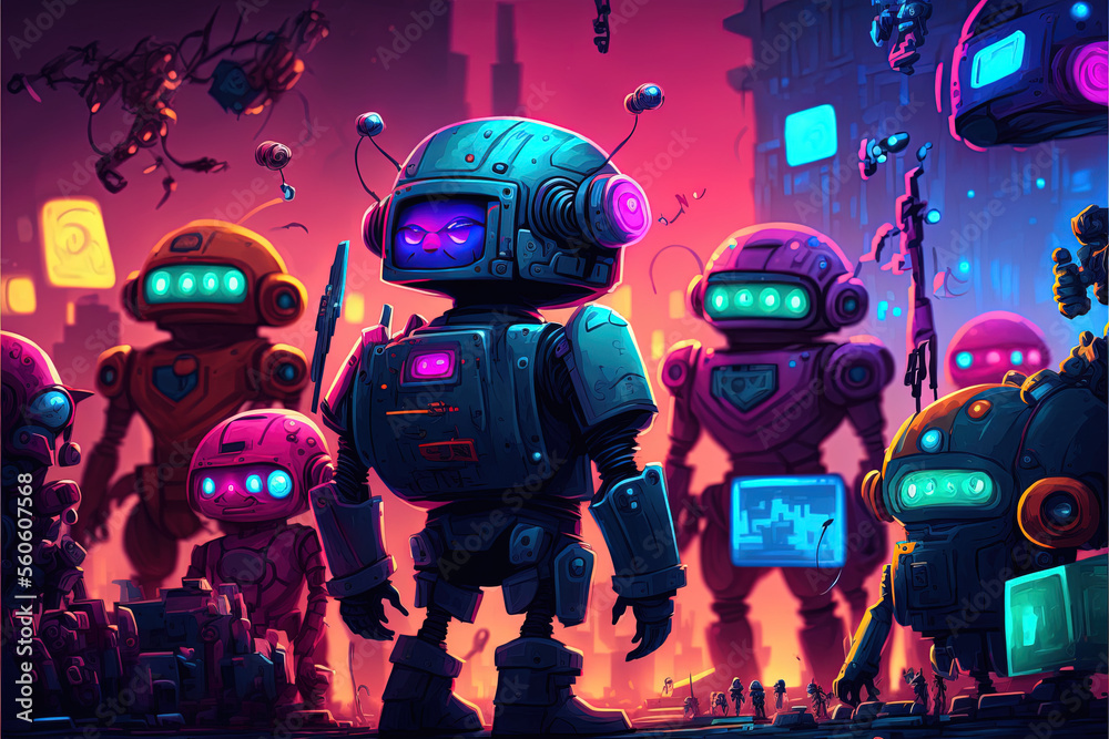 robot cyberpunk robot cyberpunk