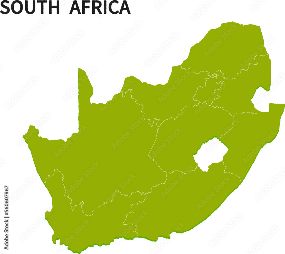 南アフリカ/SOUTH AFRICAの地域区分イラスト