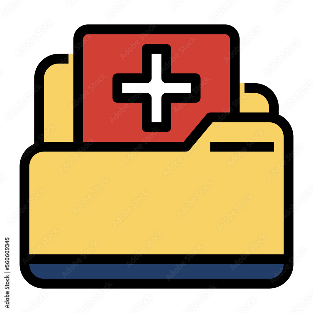 Obraz premium Folder filled flat icon