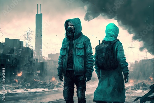 Two brothers in a post-apocalypse world
