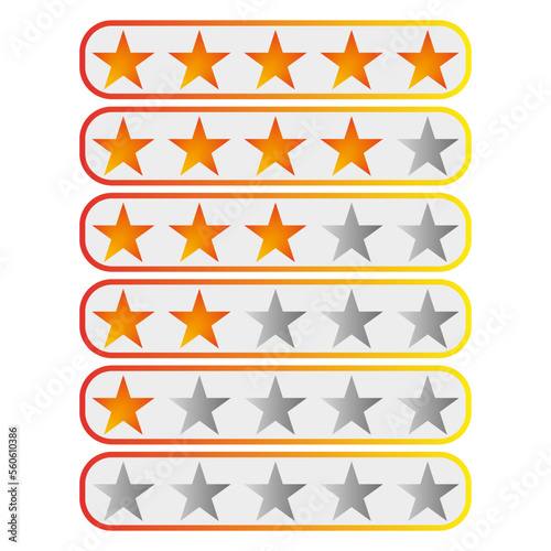 Stars score. Customer review rating. Star icon. Vector illustration.
