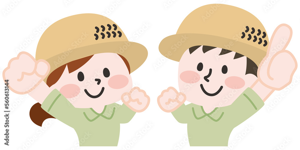 農家の夫婦のイラスト 農家の夫婦のイラスト