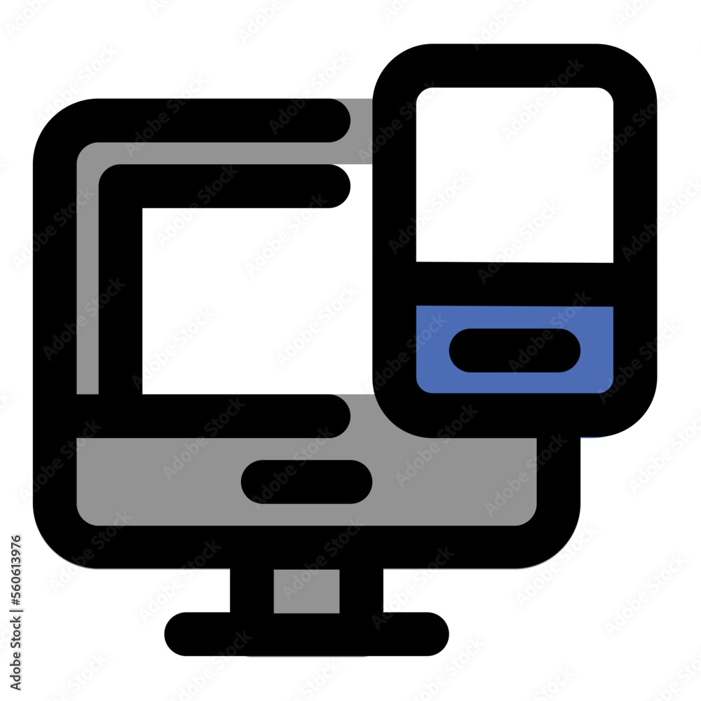 Responsive filled flat icon Responsive filled flat icon