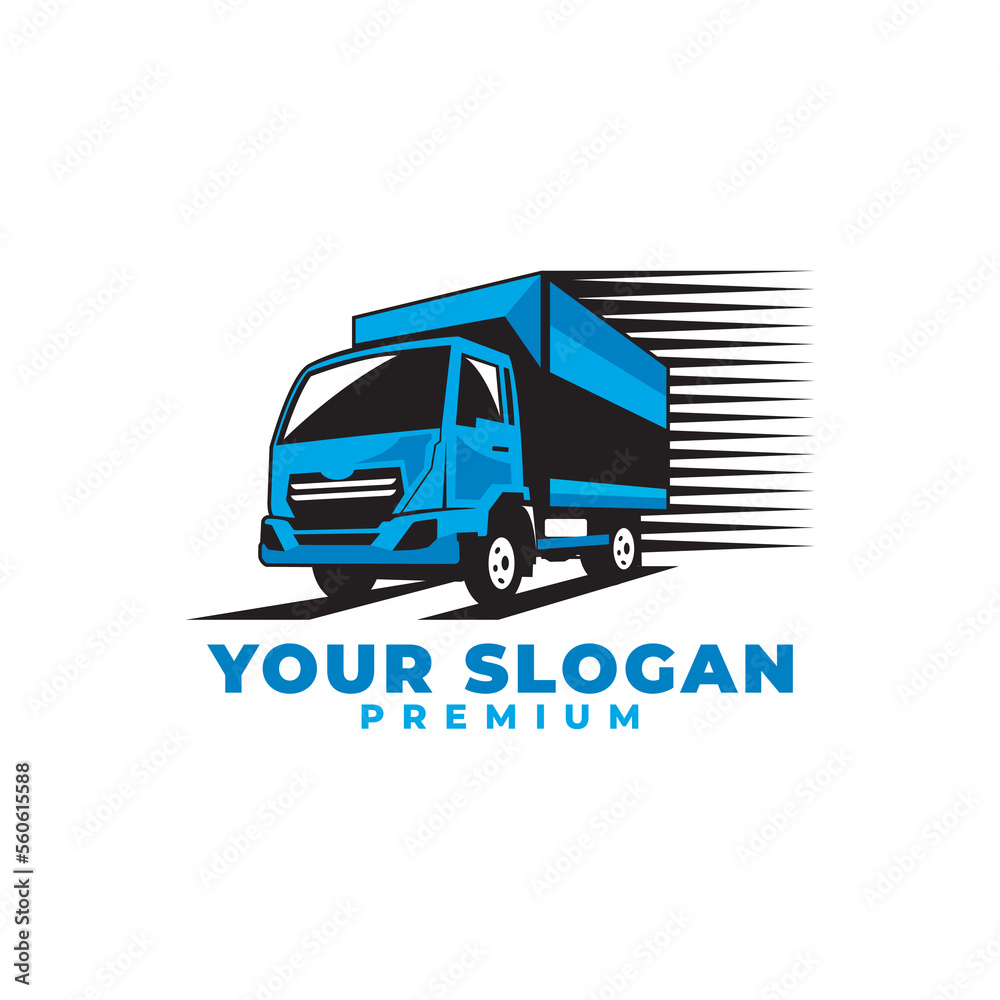 truck vector logo design. box truck logo Stock Vector Adobe Stock