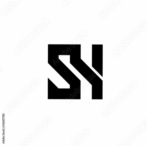 Free Download sh hs h s initial letter monogram logo isolated on white background - GFXLoad