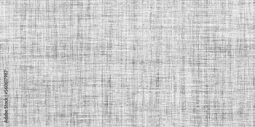 Seamless rough canvas, linen, denim or burlap background in black and white monochrome. Transparent texture overlay of a high resolution textile pattern. Fashion fabric backdrop 3D rendering..