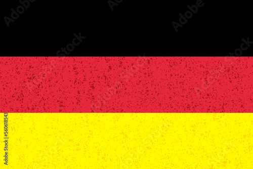 ドイツ　国旗　水彩　背景 © KUU