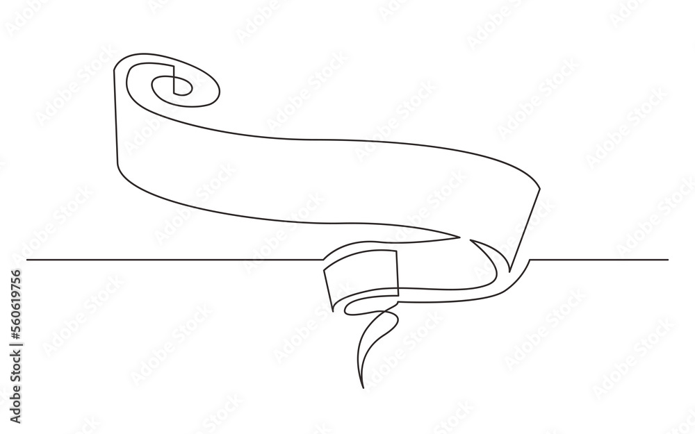 continuous line drawing ribbon roll header design - PNG image with transparent background continuous line drawing ribbon roll header design - PNG image with transparent background