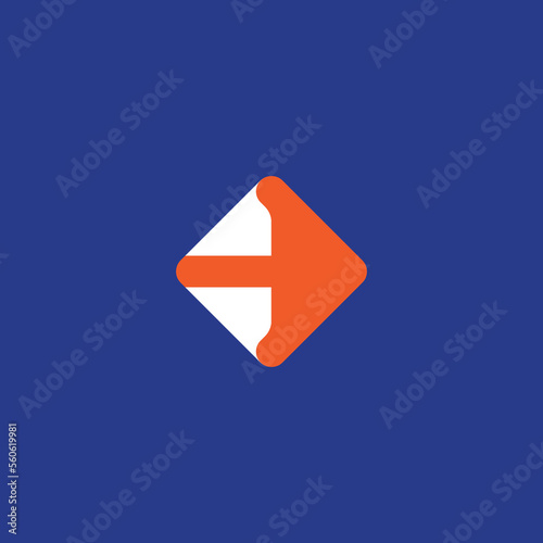 Free Download Right arrow directional logo design on blue background. - GFXLoad