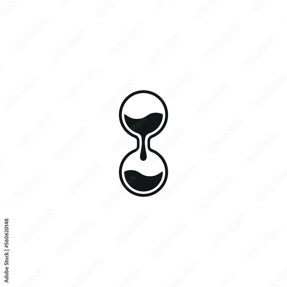 Round hourglass drawing. Round hourglass drawing.
