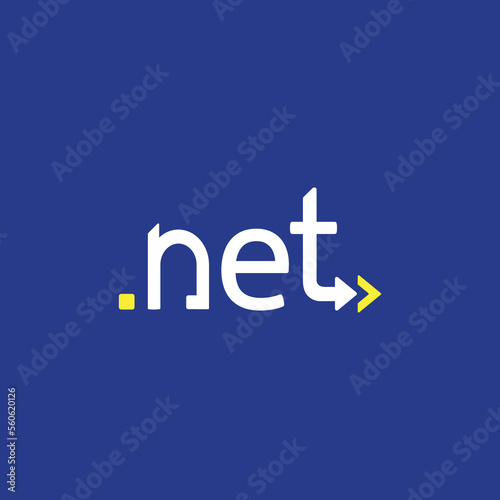 Net text and enter key vector logo design.