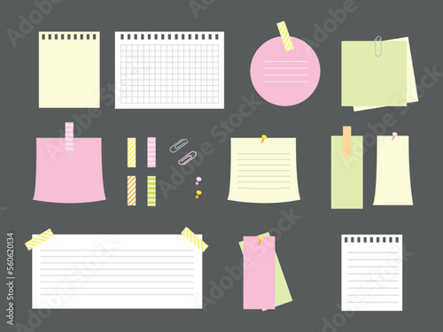 Cartoon sticky notes. A cute little scrap of notebook for taking notes.