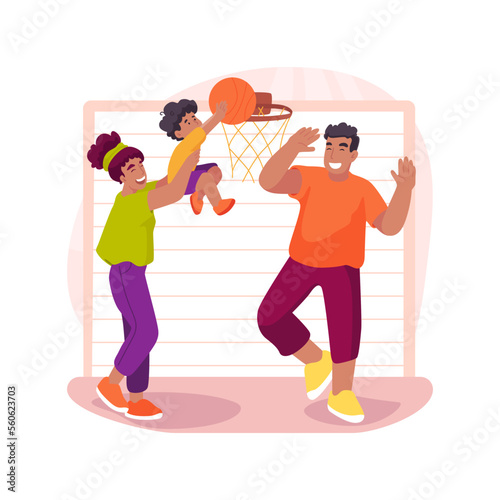 Basketball isolated cartoon vector illustration.