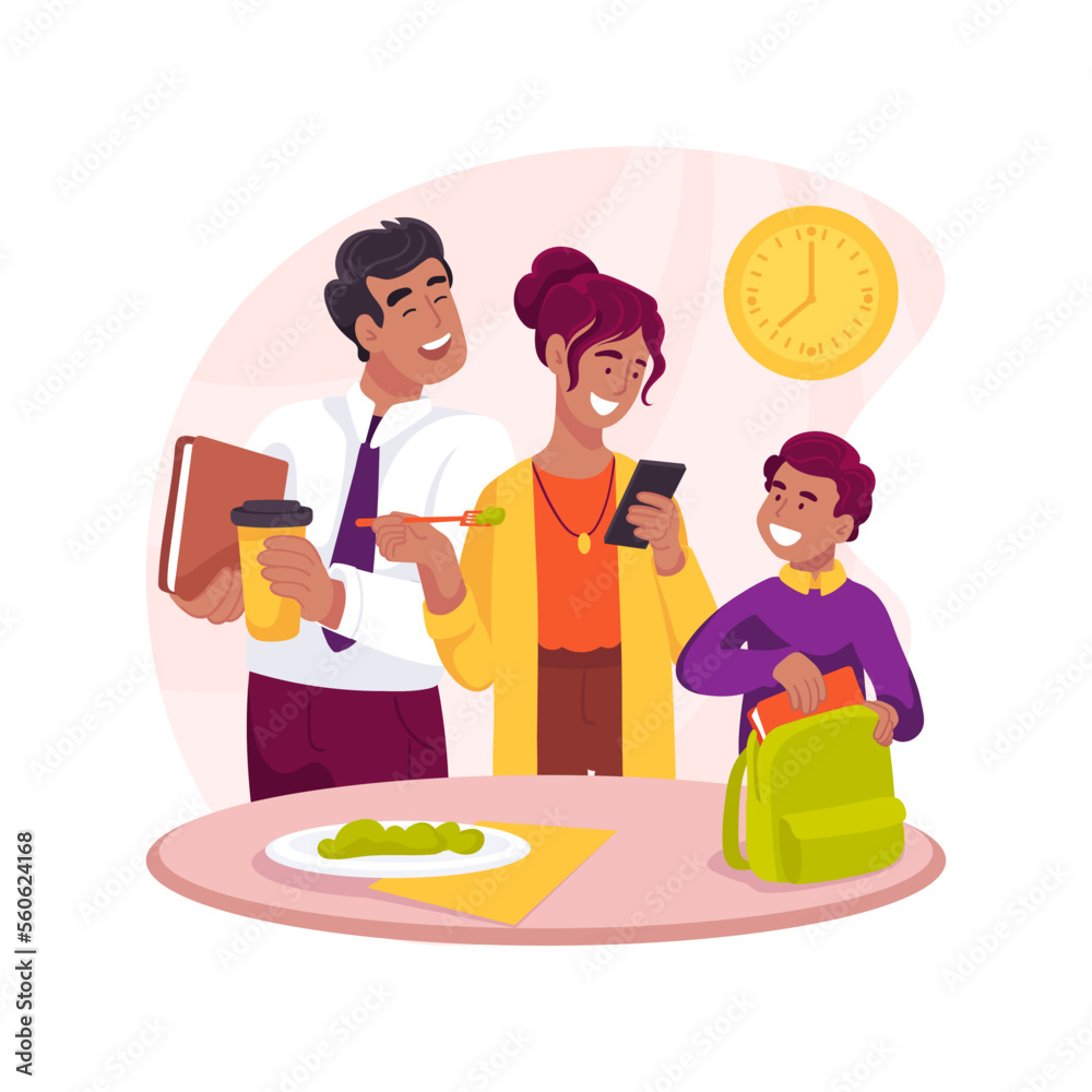 Morning rush isolated cartoon vector illustration. Morning rush isolated cartoon vector illustration.
