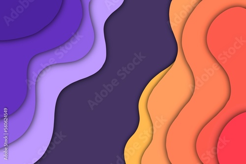 abstract Design background purple orange with waves wallpaper
