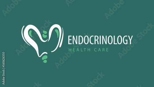 Logo for endocrinology. Vector illustration